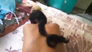 Teen Arab babe loves riding on a huge cock