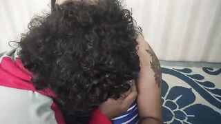 Vaishnavy hot shimmy boobs suck romance with Sharun Raj, Mallu couple hot boobs romance, Boobs sucking fun with boobs press