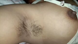 School girl's hairy armpit and pussy.