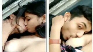 indian desi girl kissing boyfriend smile soft lips