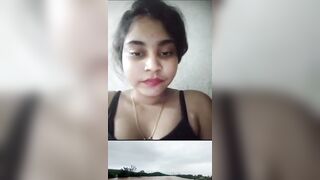 Desi young girl showing to lover