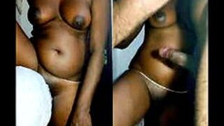 Tamil Hot wife Sucking And Standing Fucking