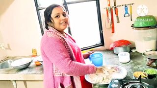 Desi wife in the kitchen