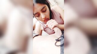 Desi XXX of a cute girl sucking a lover’s dick