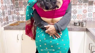 Big Boobs Married Indian wearing Saree