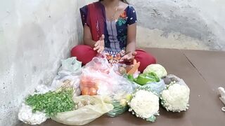 Indian girl selling vegetable sex other people