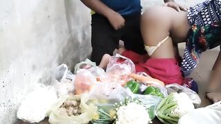 Indian girl selling vegetable sex other people