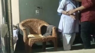 Indian college student tuition teacher in video