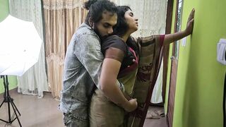 Vaishnavy ass lick in saree by Sharun Raj, Mallu couple hot saree ass romance, Hot girl ass kiss and rub by mallu boy, Romance