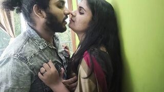 Saree romance part 1 Long lip lock, Vaishnavy and Sharun Raj hot saree long lip lock romance, Mallu couple hot kiss romance