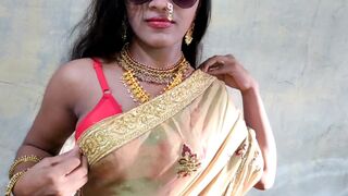 Desi bhabhi wearing a saree and fucking in devar