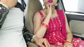 Cute Desi Indian Beautiful Bhabhi Gets Fucked with Huge Dick in car outdoor risky public sex.