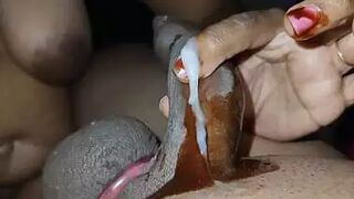 Wife Licking Cock With Chocolate