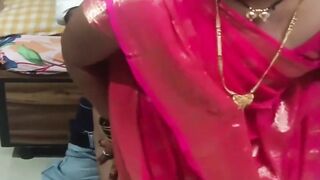 Indian Pink-saaree-waali-bhabhi-bangs-boyfriend-behind-cheating-hubby's-back