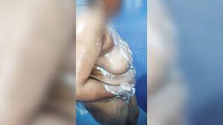 my new bra & panties removed Malayali Housewife Nude Bathing teen mallu girl bathing and boobs massage