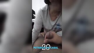 Chamei amiga da minha mulher para mamar gostoso