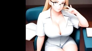 Busty nurse wants to see him get a boner | Part 1