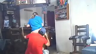 Spycam:caught my wife cheating with the 18 y o pool guy why i was at work